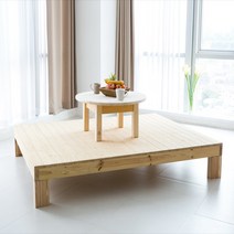 소나무 원목평상 침대/소파/거실베란다 다용도평상, 가로150x세로150, 30cm
