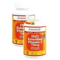 Enzo Life Esterified Vitamin C 엔조 라이프 에스테르 비타민 C 750mg 120캡슐 2팩