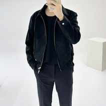 아도르클래식 티와이크롭 시보리 캐주얼 블루종 집업 자켓