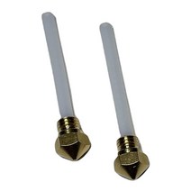 QIDI X-One X-Plus 및 X-Max 프린터용 PTFE 튜브가 있는 0.4mm 황동 핫엔드 압출기 노즐 2팩 (45mm), 45mm