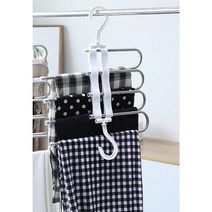 키알리 매직 접이식 스텐 4단 바지걸이 치마걸이, 색상, 6단 그레이