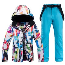 -30 도 스키복 여성 겨울 스노우보드 재킷과 바지 방수 재킷 야외 스키 복장, [03] L, [04] 1pc(only pants)Sky