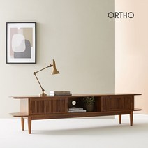 올쏘 진저 원목 우드 2000 거실장 TV티비다이, 브라운