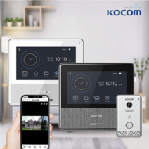 코콤 KCV-S701IP2W 인터폰 IOT 비디오폰 현관 초인종 2선식, KCV-S701IP2W 블랙