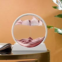 라라공방 인테리어 소품 움직이는 모래 액자 샌드아트, 화이트소형, 주황모래