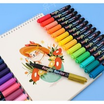 유주글로벌 할로윈메이크업 페이스페인팅펜 특수분장페인트 수성물감, 60 컬러