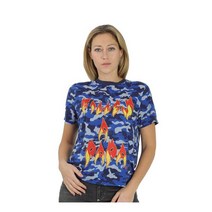 Filles A Papa Ladies Blue Amo W T-Shirt Brand Size 161061000-40-BLUE