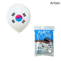 [바보사랑] 9000 태극기 인쇄 풍선 (1봉-50EA), 상세 설명 참조