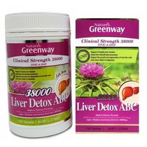 네이쳐스 그린웨이 one a day 38000 liver detox ABC Natures Greenway 리버 디톡스 120정 4개월분, 1팩