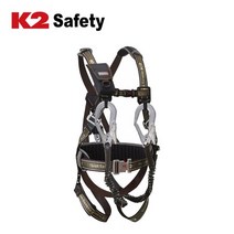 D [K2 Safety 전체식벨트 KB-9201(Y)(BR/더블엘라)] M L 브라운 훅-선택 전체식 안전벨트 산업용 벨트 DO, 전체식벨트-브라운