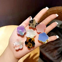 비즈컴 구름꽃 알록 집게핀 미니 반묶음 포인트 헤어 머리핀 악세사리 헤어집게핀