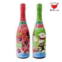 어린이음료 스파클링 트위스트 앤 드링크 파티 샴페인 2가지맛 생일파티 어린이집 음료수, 1개, 750ml, 프리미엄샴폐인(체리맛)