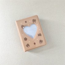 포카프레임 미니 포토 카드 앨범 ins 러블리 호랑이 고양이 곰 3인치 폴라로이드 덕질, 06 3촌갈색다람쥐（40입）