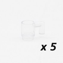 중국레고 호환 도시 MOC 벽돌 부품 빌딩 블록 장교 가구 액세서리 키트 DIY 완구 노트북 컴퓨터 컵 전화 가, 16 5pcs transparent cup