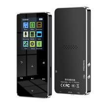 블루투스 스피커 터치 키가 있는 MP3/MP4 플레이어 라디오 FM 녹음 기능이 8GB 16GB HiFi 금속 미니 휴대, black_16GB, 01 Black_03 16GB