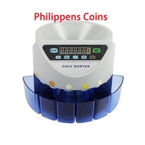 돈세는기계 파란색 혼합 동전 값 분류기 유럽 시장 계수기 8 돈 튜브, 01 Philippens