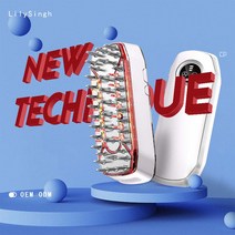 전기 레이저 모발 성장 빗 적외선 치료 진동 두피 마사지 헤어 브러시 탈모 방지 제품 홈 살롱