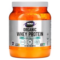 NOW Foods 스포츠 유기농 유청 단백질 천연 무맛 454g (1lb)