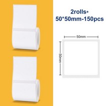 라벨 라벨링 라벨기 프린터 자체 접착 스티퍼 무선 열 블루투스 스티커 - 1, 2롤 50x50-150