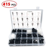 자동차 패스너 클립 혼합 키트 플라스틱 푸시 고정 핀 스레드 리벳 도어 트림 바디 범퍼 패널 수리 부품, CHINA_415 Pcs Box