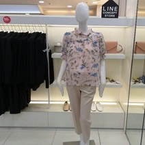 NC 넥 프릴 플라워 쉬폰 블라우스 NCBLJE60