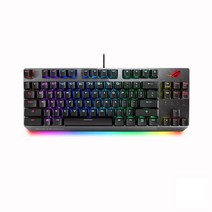 에이수스 ASUS ROG Strix Scope NX TKL | 80% 게이밍 기계식 키보드 레드 선형 스위치 탈착식 케이블 스텔스 키 Aura Sync 프로그래밍 가능한 매크로 알, 텐키리스