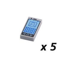 중국레고 호환 도시 MOC 벽돌 부품 빌딩 블록 장교 가구 액세서리 키트 DIY 완구 노트북 컴퓨터 컵 전화 가, 04 5pcs mobile phone
