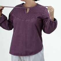 매듭우리옷 MF124_면20수 핀턱 여자 블라우스 개량한복 생활한복