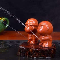 와이유 풍수 두꺼비 다기 소인뇨분수동자뇨차주전자 요동자 다기소중 부품 진, 오줌싸개 한 쌍