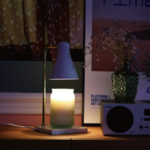 아트박스/세레스홈 디어 캔들 워머_우드 [단품+할로겐전구+양키캔들], 그레이/클린코튼