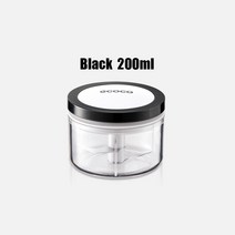 수동 고기 분쇄기 다기능 푸드 프로세서 2020 새로운 뜨거운 수동 마늘 그라인더 믹서 주방 고기 분쇄기 도구, Black 200ml, 하나