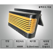 태양광 usb 차박환풍기 자동차 차량용 환기팬 카팬 태양열환풍기 차박환기 선풍기 써쿨레이터, 블랙우드듀얼