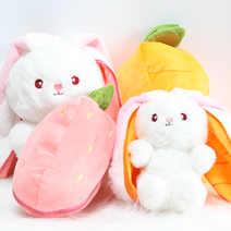 당근 딸기 토끼인형 변신하는 야채 채소 토끼, 당근 토끼인형(18cm)