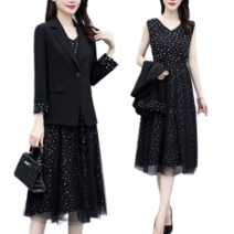 TANC여성 바람막이 정장세트 가을자켓 정장자켓 + 원피스