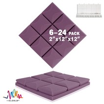 방음재 흡음재 방음스펀지 어쿠스틱 스튜디오 폼 버섯 웨지 타일 방음 벽 패널 고밀도 피스, 21.Purple - Medium Density-24