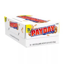 Payday 페이데이 피넛 카라멜 바 1.85oz(52g) 24개입 Peanut Caramel Bars