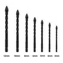 3mm~12mm 7p(종합세트구성) 만능드릴비트 몬스터비트 타일 기리 포세린타일 비트 유리 대리석 콘크리트 화살촉 십자, 3mm~12mm 7p(종합세트구성) 1세트