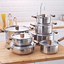 키친아트 멘토 국산 통5중 인덕션 냄비 7종, 양수냄비 16cm, 멘토 인덕션