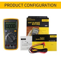 FLUKE-15B 17B 디지털 멀티미터 AC/DC 전압 커패시턴스 옴 온도 테스터 자동/수동 범위 측정, 02 F15B Plus
