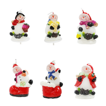 산타초 크리스마스 눈사람 성탄절 케이크 DIY 특이한 생일초 도매, 03 보따리 눈사람