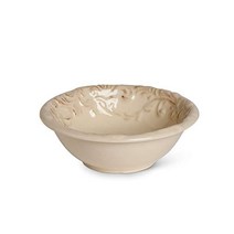 GG Collection Cream Ceramic 6-inch Dessert Bowls With Acanthus Leaf Motif (Set of 4)