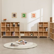 리자인가구 편백 공간박스 거실 틈새 미니 낮은 가로 세로 원목 1단 2단 3단 4단, 미니책장 1단 3칸 / 3단 3칸, 편백나무