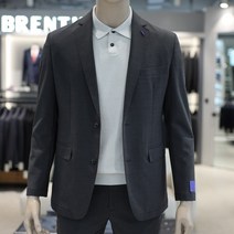 브렌우드 남자 구김없는 폴리 자켓 워셔블 남자여름자켓 마이 콤비 셋업 그레이