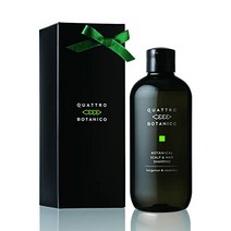 콰트로 보타니코 샴푸 맨즈 랩핑 첨부 아미노산계 보타니컬 스컬프 & 헤어 샴푸 베르가못의 향기 병 본체 비실리콘 농밀 거품 남성 린스 인 샴푸 비듬 クワトロボタニコ シャンプー メン