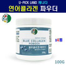 캐나다 수용성 어류콜라겐 저분자 콜라겐 트리 펩타이드 가루 분말 먹는 피쉬콜라겐 한혜진 물 나노콜라겐 히알루론산 명태 연어 껍질 300달톤 블루베리 로얄제리 여성 여자 피부관리 홈케어, 4개