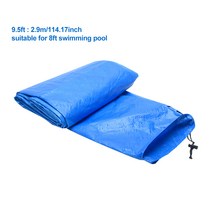 수중 Blue Accesso세트s PE Round Protector Villa Above Ground Home Swimming Pool Cover Dustproof Rain, 01 8 FT
