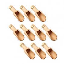 계량 스쿱 10Pcs 나무 손잡이 소금 삽 특종 찻 숱가락 지상 우유 분말 커피 숟가락 조미료, 01 Wood