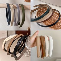 레더 씬 플레인 헤어밴드 머리띠 모음