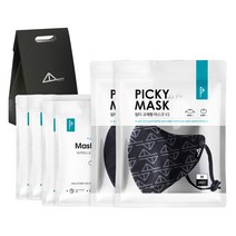 피키마스크V2 필터교체형 패션마스크, 커플세트(블랙M1+그레이M1+필터4), 1개