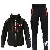 낚시팀복 마즈메 낚시복 레인슈트 웨이딩자켓 고어텍스 바람막이, 뉴 블랙 세트